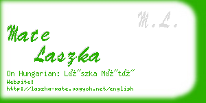 mate laszka business card